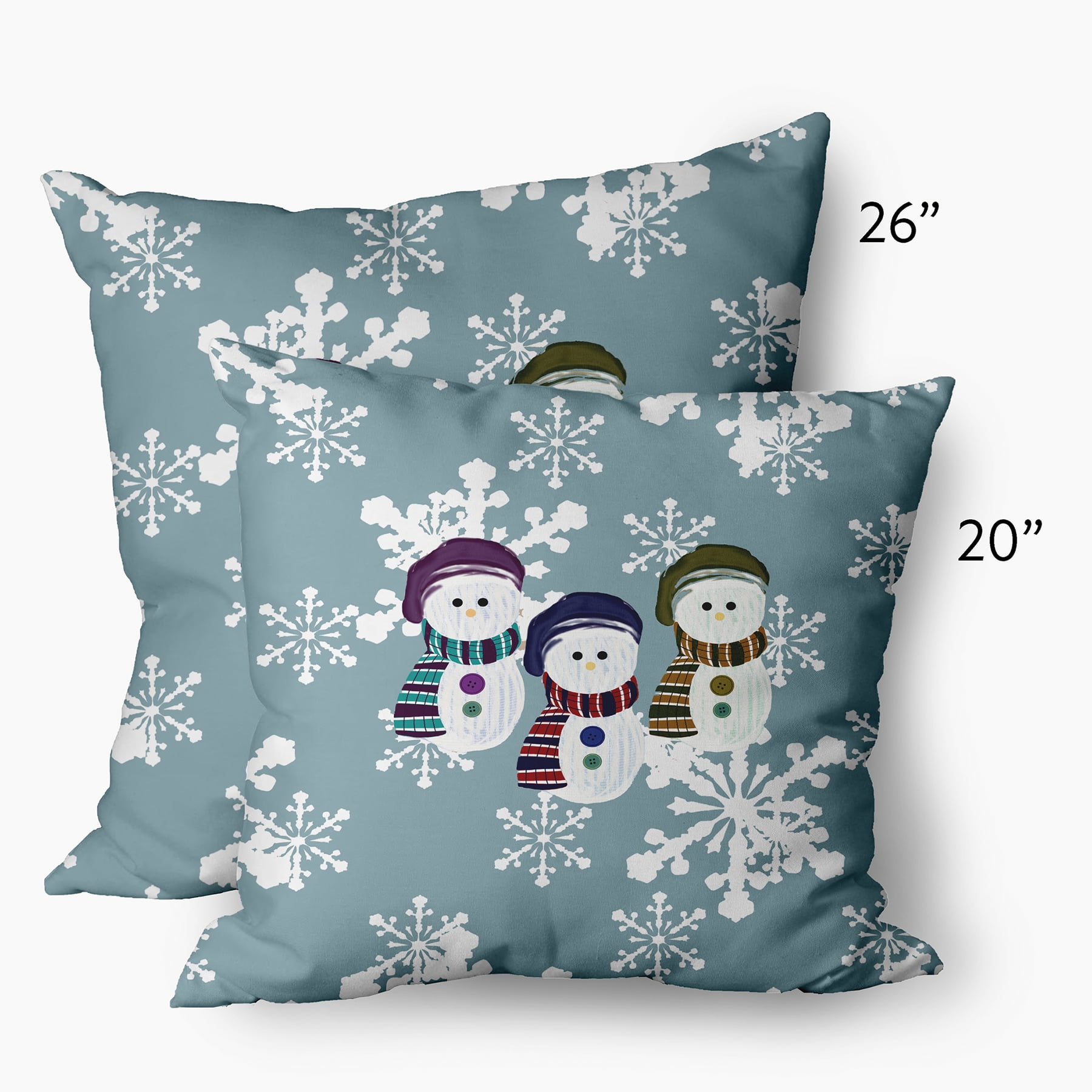 Simply Daisy 14" x 20" Sock Snowmen Outdoor Throw Pillow