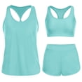 thumbnail image 6 of qucoqpe 3 Piece Tankini Swimsuits for Women Fashion Solid Color Modest Bathing Suits with Shorts Vacation Beach Loose Fit Swimwear, 6 of 6