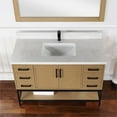 thumbnail image 4 of Wildy 48" Single Bathroom Vanity Set in Washed Oak with Grain White Composite Stone Countertop with Mirror, 4 of 8