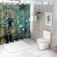 thumbnail image 7 of Orinice Dandelion Water Droplets Bathroom Decor Set with Hooks Multi-Size Colorful Luxury Graphic Print Polyester Fashion Shower Curtain Set 60x72, 7 of 7