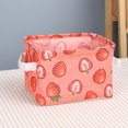 thumbnail image 3 of LCXmlly Desktop Storage Basket Folding Cartoon Print Storage Box Deep Fabric Makeup Basket with Handle, 3 of 6