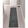 thumbnail image 3 of HomeRoots 511335 10 ft. Hand Woven Runner Rug, Gray & Black, 3 of 5