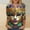 Gold, variant on LEKWK Womens Mardi Gras Shirts Luxury Pearl Mask Face Round Neck 3/4 Sleeve Graphic Tees Gold Purple Green Costume Carnival Top