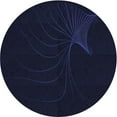 thumbnail image 1 of Ahgly Company Indoor Round Patterned Night Black Area Rugs, 8' Round, 1 of 6