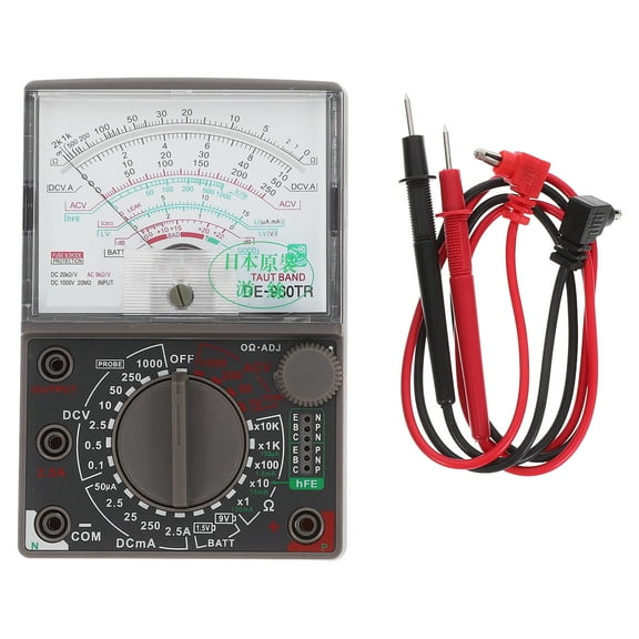 ELAYARD Compact Black Analog Multimeter for Electrical Circuit Testing with High Precision Readings