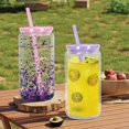 thumbnail image 2 of 16 oz Acrylic Snow Globe Tumbler Snow Globe Cups Double Wall Snowglobe Tumbler with Pre Drilled Hole Clear Plastic Cups with Colorful Lids and Straws for Iced Coffee Boba Juice Soda 25 Pack, 2 of 7