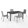 thumbnail image 6 of Fenton 5Pc Outdoor Wicker/ Metal Dining Set- Table & 4 Chairs - Gray, 6 of 6