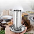 thumbnail image 4 of Stainless Steel Beer Can Chicken Roaster Stand - Compact Grilling Rack for Barbecue, Oven Use - Perfect for Soda Can Chicken, Outdoor Parties - Easy to Clean, Space-Saving Design (Size A: 11*12.3*5), 4 of 5