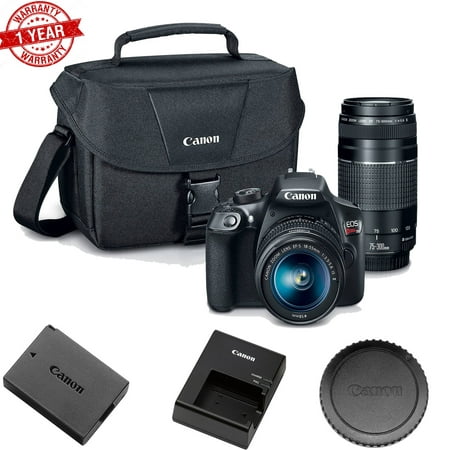 Canon EOS Rebel T6 DSLR Camera with 18-55mm and 75-300mm Lenses Kit USA