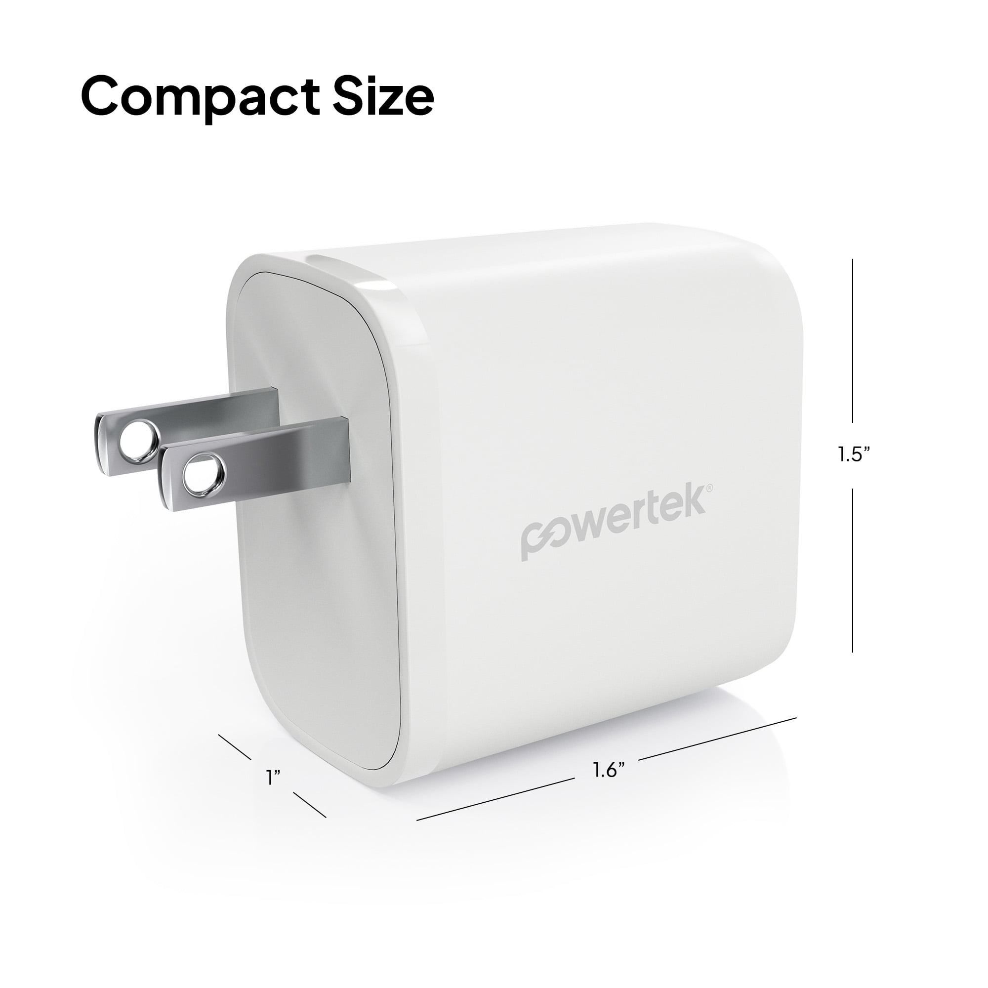 Liquipel Powertek Pastel Braided 20W Combo Wall Charger - White