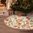 thumbnail image 6 of Daiia Fruits Peach2 Drawing Merry Christmas Tree Skirt , Xmas Large Lace-up Tree Skirt, Santa Snowflakes Rustic Home Decorations New Year Party Farmhouse Decor-30", 6 of 7