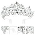 thumbnail image 6 of IFANLANDOR Crown Headwear Baroque Style Bridal Crown 1Pack Silver 6x2.2in, 6 of 8