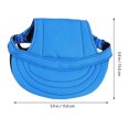 thumbnail image 4 of Quentinu 4pcs Pet Baseball Hats Dog Sports with Ear Holes and Adjustable Neck Strap, 4 of 6