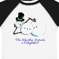 thumbnail image 4 of Inktastic Sassy Snowman The Weather Outside is Delightful Boys or Girls Toddler T-Shirt, 4 of 5
