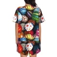 thumbnail image 3 of Bixox Women's Easter Egg Printed Pajama Set 2 Piece Lounge Set Top and Shorts Soft Pajamas, Shorts with Pockets, 3 of 7