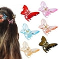 thumbnail image 3 of CSChome Épingle à Cheveux 2 Pcs Pince à Cheveux Transparente en Forme de Papillons Mini Épingle à Cheveux Transparente Mini Pince à Tresser pour Cheveux, 3 of 6