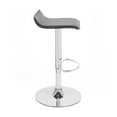 thumbnail image 2 of SIGMAPVC-Black Tabouret de Bar Réglable en "Cuir" Contemporain - Réglisse Noire, 2 of 2
