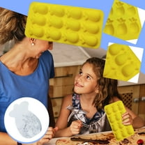 SDJMa Ice Cube Trays, Easy-Release Silicone & Flexible 12-Ice Cube Trays, BPA Free, for Cocktail, Freezer, Pineapple Shape Ice Trays