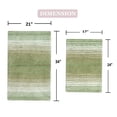 thumbnail image 3 of Home Weavers Gradation Rug Collection 100% Cotton Non-Slip Bathroom Rug Set Machine Washable Bathroom Rug-17"x24", Bath Rug- 21"x34", Sage Color 2 Piece Bath Rug set, 3 of 7