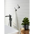 thumbnail image 2 of Amerock Kinsale Transitional Double Prong Matte Black Wall Hook, 2 of 9