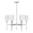 thumbnail image 2 of Savoy House 1-305-6-109 Chatham Updated Classical 6 Light Chandelier With White Fabric Shades in Polished Nickel (28" W x 18"H), 2 of 5