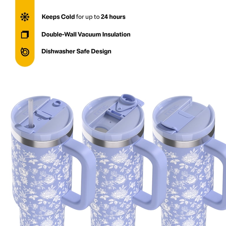 RTIC 40 oz Tumbler, Ceramic Lined, Leak-Resistant Straw Lid, Road