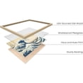 thumbnail image 2 of Haus and Hues Japanese Traditional Art - Hokusai Classic Kanagawa Wave Framed Print, the Great Wave Poster Japanese Art Wall Decor, Japan Poster Wave Wall Art, Japandi Wall Art (16x20 Framed Beige), 2 of 6