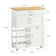 thumbnail image 3 of SoBuy FKW45-WN,Carrito de Cocina,estantería de Cocina, Carrito de Servir, 67x37x87cm SoBuy moderno, 3 of 8