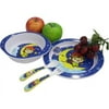 Panda Superstore PS-BAB166802011-HIROCO00914 4 Piece High Quality Lovely Monkey Healthy Baby Dinnerware Set, Deep Blue
