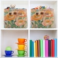 thumbnail image 6 of Yayeee Canvas Storage Basket with Handles for Shelves Fabric Bins Closet Organizer, Abstract Floral Art, 6 of 8