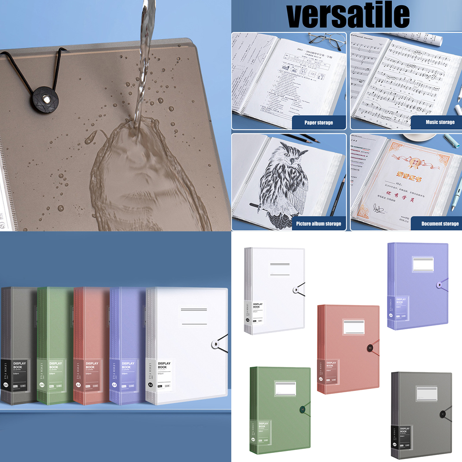 Presentation Folder with 80 Pockets Display Folder for School Presentations, Filing, Insurance Financial Documents