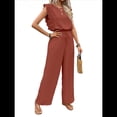 thumbnail image 2 of para Mujer, Verano 2025, Mangas con Volantes, Cuello Cuadrado, con Cordón y Bolsillos, Color Naranja, Talla M, 2 of 9
