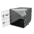 thumbnail image 3 of Abstract Dog Crate Cover, Direction Pointer Elements and Hearts Romantic Tattoo Style Finnish, Easy to Use Pet Kennel Cover Small Dogs Puppies Kittens, 7 Sizes, Charcoal Grey and White, by Ambesonne, 3 of 6