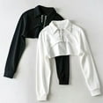 thumbnail image 2 of Sonducket Tops cortos versátiles de manga larga con cremallera Shurgs para cada look Capas cortas de manga larga Abrigo corto Prendas para la parte del cuerpo Blanco METRO, 2 of 6