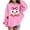 Pink, variant on Lorytime Christmas Kids Hoodies for Boys Girls Printed Sweatshirt Long Sleeve Pullover Drop Shoulder Cute Tops Blue