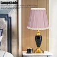 thumbnail image 4 of 3PCS Cloth Lamp Shade E14 ClipOn Lampshade for Candle Chandelier Wall Lamp Table Light Indoor Decor(Light Purple ), 4 of 4