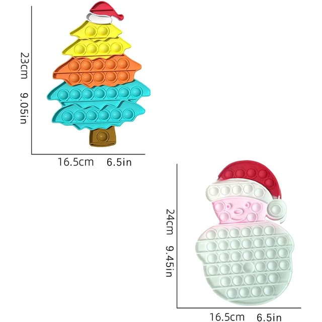 Set Fidget Toys HUOGUO con forma de árbol de Navidad y muñeco de nieve, paquete de 2