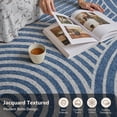 thumbnail image 2 of SIXHOME 6'x9' Rugs for Living Room Washable Bedroom Rug Jacquard Textured Boho Blue Area Rug Modern Geometric Soft Neutral Carpet Non Slip Indoor Rugs for Dining Room Home Office, 2 of 5
