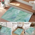 thumbnail image 5 of Rectangle Rug 2x3ft Area Rug,Teal Abstract Marble Texture Area Rugs for Living Room Bedroom,Nature Stone Agate Floor Mat Non-Slip Non-Shedding Carpet Indoor Accent Rugs, 5 of 9