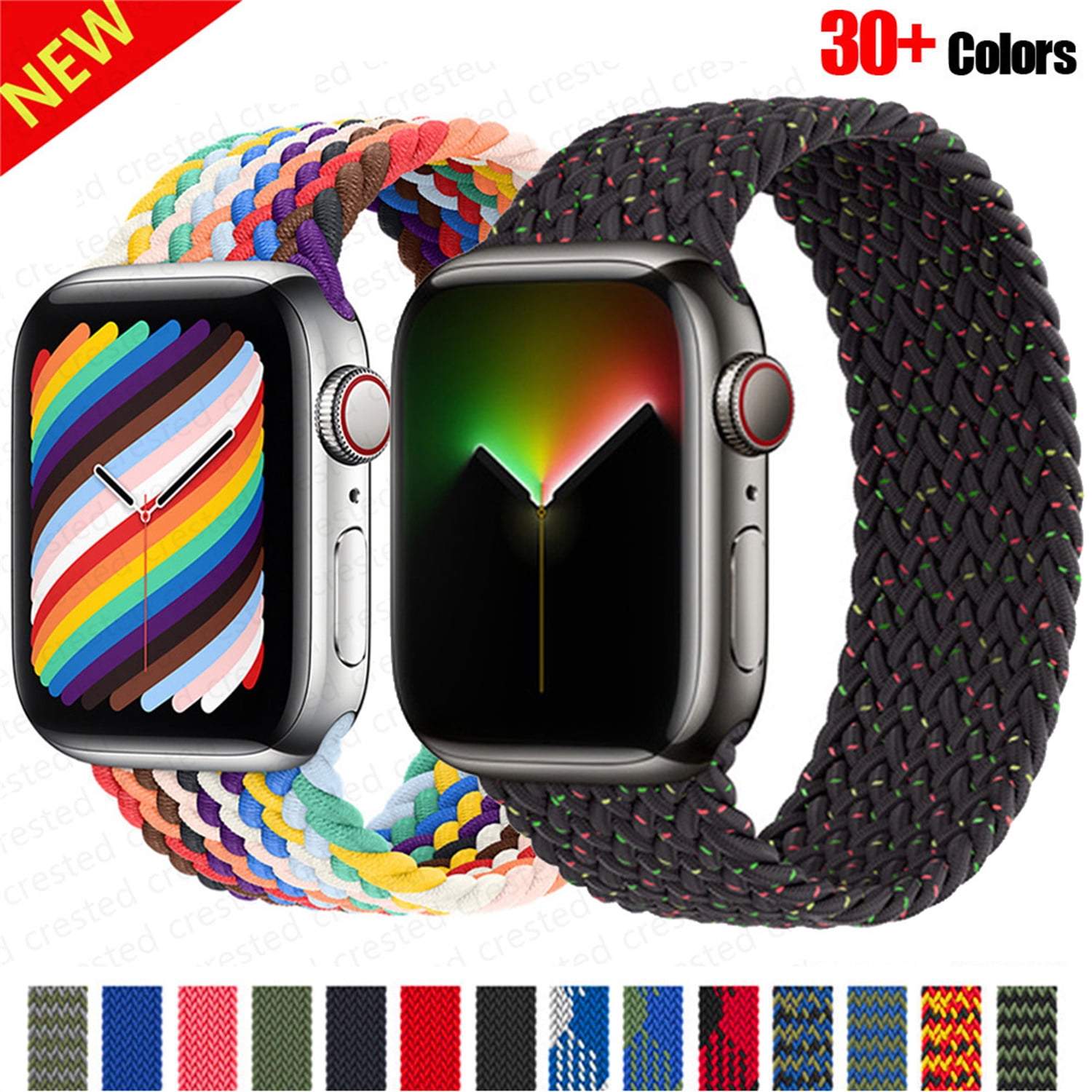 Braided Solo Loop Apple Rainbow Strap Braided Solo Loop Apple