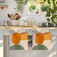 thumbnail image 4 of Boho Geometric Kitchen Towels Set of 4, Middle Century Abstract Leaves Stripes Absorbent Dish Towels for Kitchen, Microfiber Hand Towel, Quick Drying Tea Towel for Cleaning Decorative Dishcloths, 4 of 7