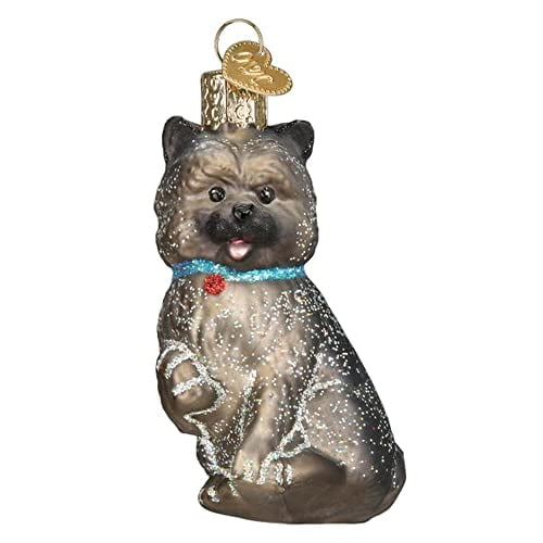 Old World Christmas Cairn Terrier Glass Blown Ornament for Christmas Tree