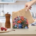 thumbnail image 2 of Yayeee Napkin Holder for Table Set of 2 Kitchen Paper Tissue Organization, Orange Vibrant Flowers, 2 of 8