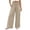 A1 Beige, variant on SAHFX Womens Linen Wide Leg Pants Smock Waist Boho Pants with Pockets High Waist Trousers Dress Baggy Trousers Long Pant Pull-On Pants Straight Leg Pants Lounge Trousers Loose Pants Solid Color Slack
