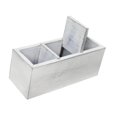 thumbnail image 2 of Organizador de escritorio de madera con soporte para control remoto y portalápices para mesilla de noche. Blanco, 2 of 9