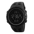 thumbnail image 1 of Reloj Deportivo LED Digital para Hombre, Multifunción 12H / 24H Hora Cronómetro con de Hora Dual Retroiluminación EL 164FT 50M Resistente Al Ag - Negro Soledad reloj deportivo digital, 1 of 10