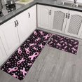 thumbnail image 2 of Pink Ribbon Breast Kitchen Rugs Sets Of 2,Anti Fatigue Kitchen Mat Rugs Non Slip Washable,Decorative Kitchen Floor Mats for Kitchen,Sink,Laundry,17"x30"+17"x47", 2 of 7