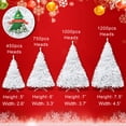 thumbnail image 4 of Strong Camel Classic Artificial Pine Christmas Tree With Metal Steel Base Stand, 6', White, 4 of 11
