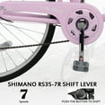 thumbnail image 3 of Ktaxon 26in Urban Commuter City Bike, Shimano 7 Speed Adult Road Bicycle, Pink, 3 of 8