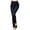 Black womens pants 03, variant on MMJ Plus Size Skinny Jeans for Women Faux Denim Pants Soft Stretch Knit High Waist Elastic Slim Fit